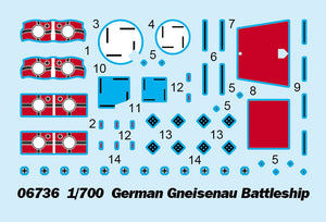 Trumpeter 06736 German Gneisenau Battleship 1/700 – image 4