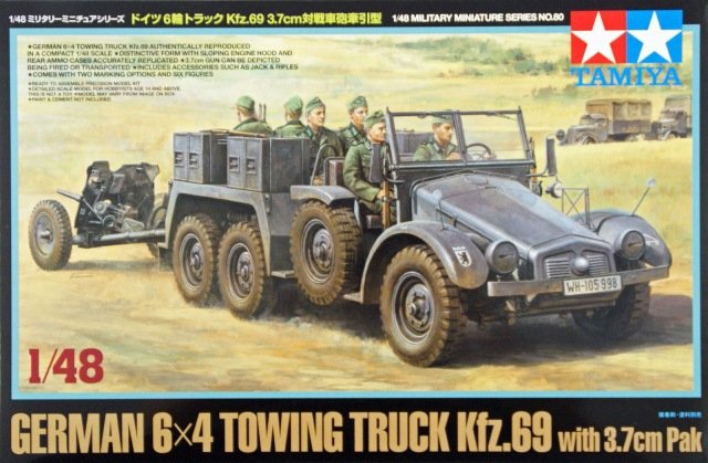 Tamiya 32580 German 6x4 Towing Truck Kfz.69 w/3.7cm Pak 1/48