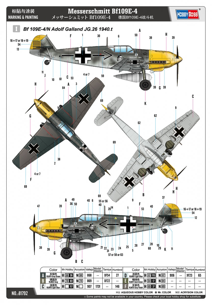 Hobby Boss 81792 Messerschmitt Bf109E-4 1/48 – image 6