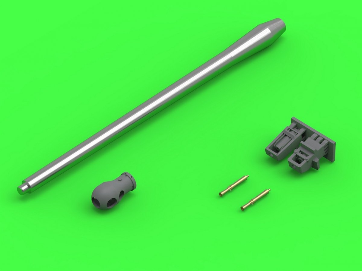 Master GM-35-047 A34 Comet - 77mm HV gun barrel &amp; Besa MG barrels with resin mounts (for Tamiya kit) 1/35