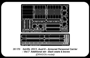 Aber 35173 Sd.Kfz. 251/1 Ausf.D. part 7 rear seats and storage compartments (DRA) (1/35) – image 2