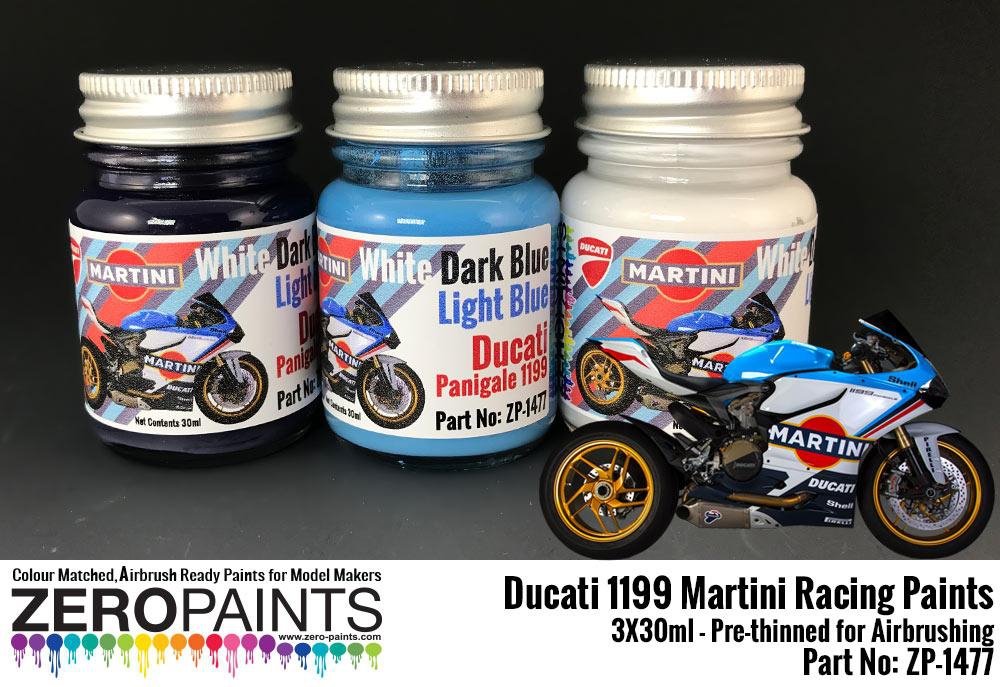 Zero Paints ZP-1477 Ducati 1199 Martini Racing Paints 3x30ml