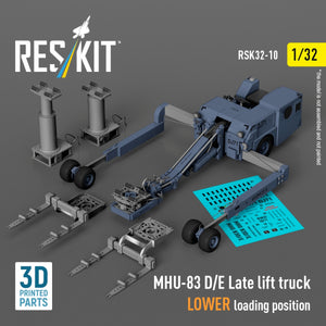 RESKIT RSK32-0010 MHU-83 D/E Late lift truck LOWER loading position (3D Printed model kit) 1/32 – image 4