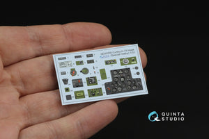 Quinta Studio QD32255 Curtiss H-75 Hawk 3D-Printed &amp;amp; colored Interior on decal paper (Special Hobby) 1/32 – imagen 6