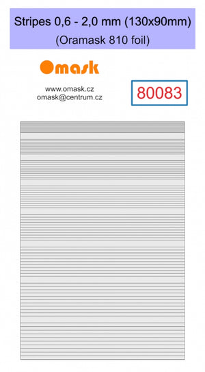 Omask 80083 Stripes 0.6 - 2.0 mm (130x90mm) Oramask foil