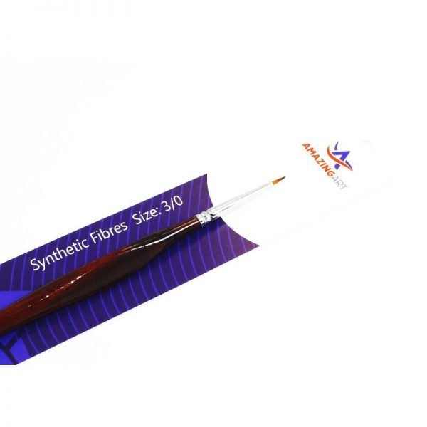 Amazing Art 12664 BRUSH TRIANGULAR SYNTHETIC HANDLE ROUND 3/0