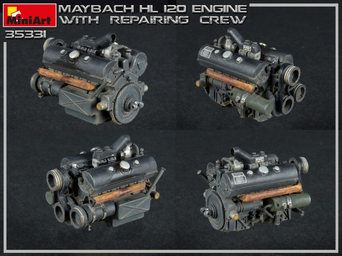 Miniart 35331 MAYBACH HL 120 ENGINE FOR PANZER III/IV FAMILY WITH REPAIR CREW 1/35 – image 11
