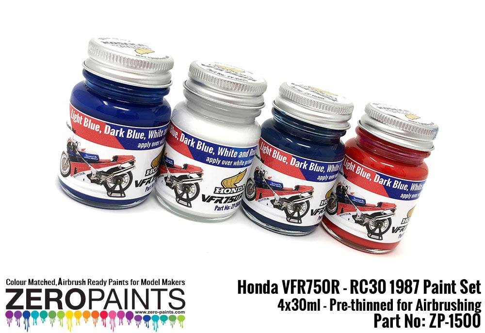 Zero Paints ZP-1500 Honda VFR750R - RC30 1987 Paint Set 4x30ml – image 3