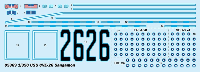 Trumpeter 05369 USS CVE-26 Sangamon 1/350 – Bild 3