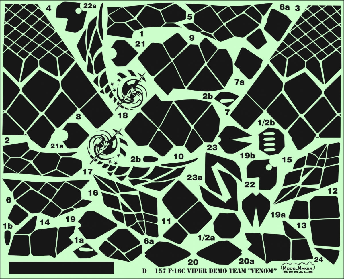 ModelMaker Decals D48157 F-16C Viper Demo Team &amp;quot;Venom&amp;quot; 1/48 – Bild 4
