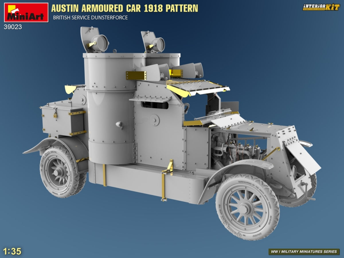Miniart 39023 AUSTIN ARMORED CAR 1918 PATTERN. BRITISH SERVICE DUNSTERFORCE. INTERIOR KIT 1/35 – obrázek 4