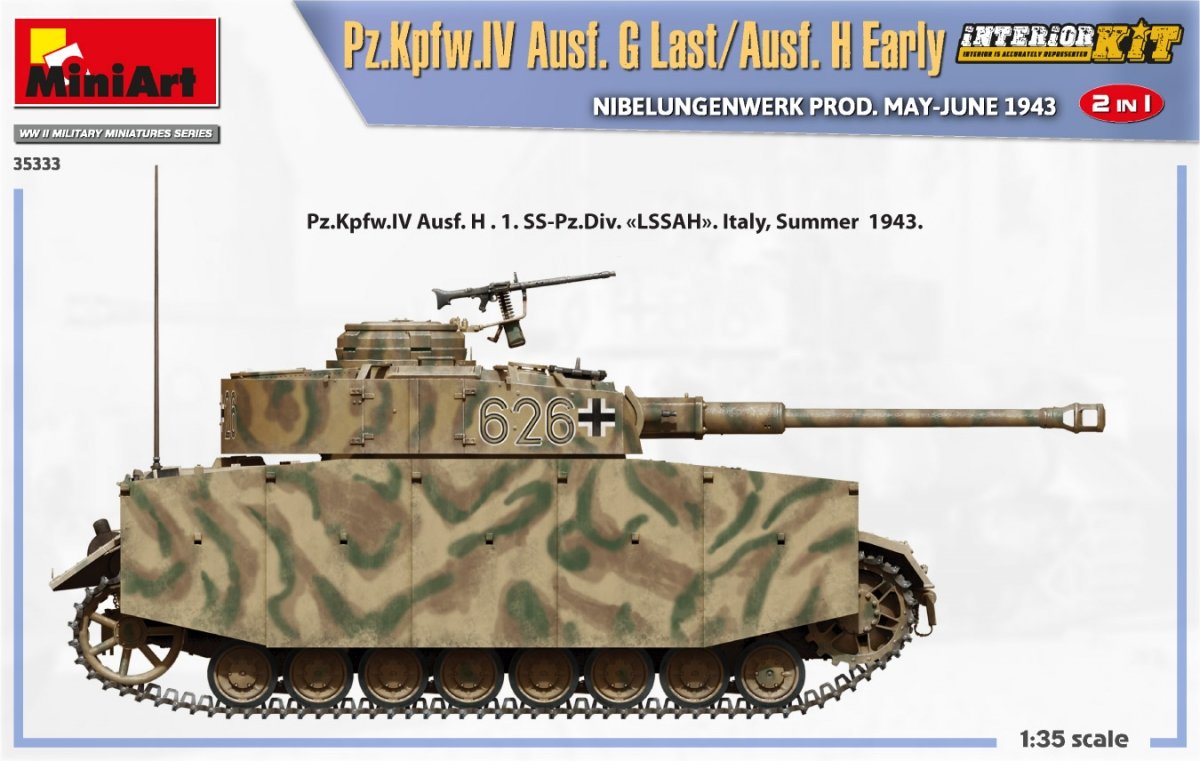 MiniArt 35333 Pz.Kpfw.IV Ausf. G Last/Ausf. H Early. NIBELUNGENWERK PRODUCED BY MAY-JUNE 1943. 2 IN 1 INTERIOR KIT 1/35 – image 13