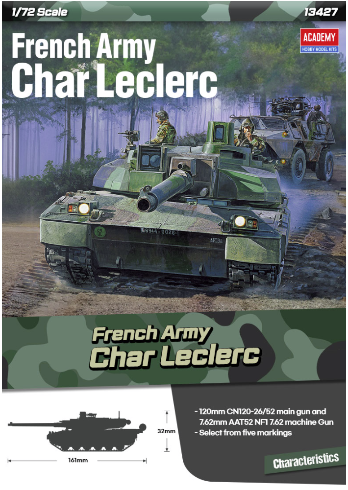 Academy 13427 French Army Char Leclerc 1/72 – image 2