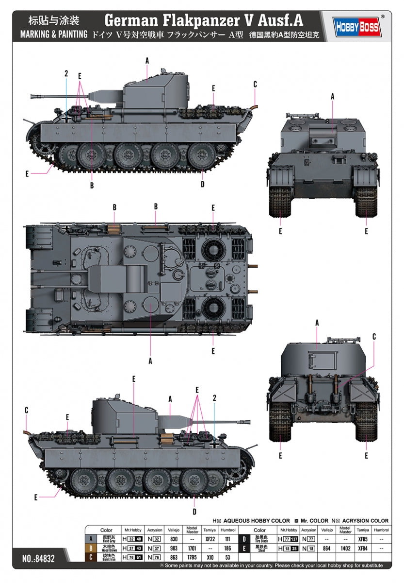 Hobby Boss 84832 German Flakpanzer V Ausf.A 1/48 – image 4