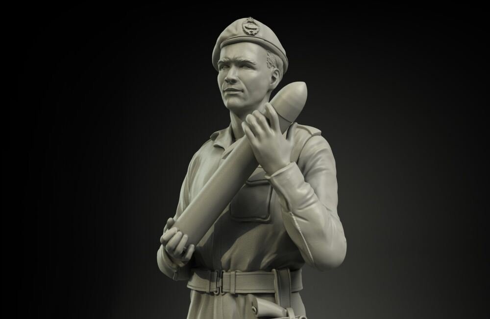 Panzer Art FI35-051 British RAC North Africa loading 75mm ammo soldier No.1 1/35 – Bild 2