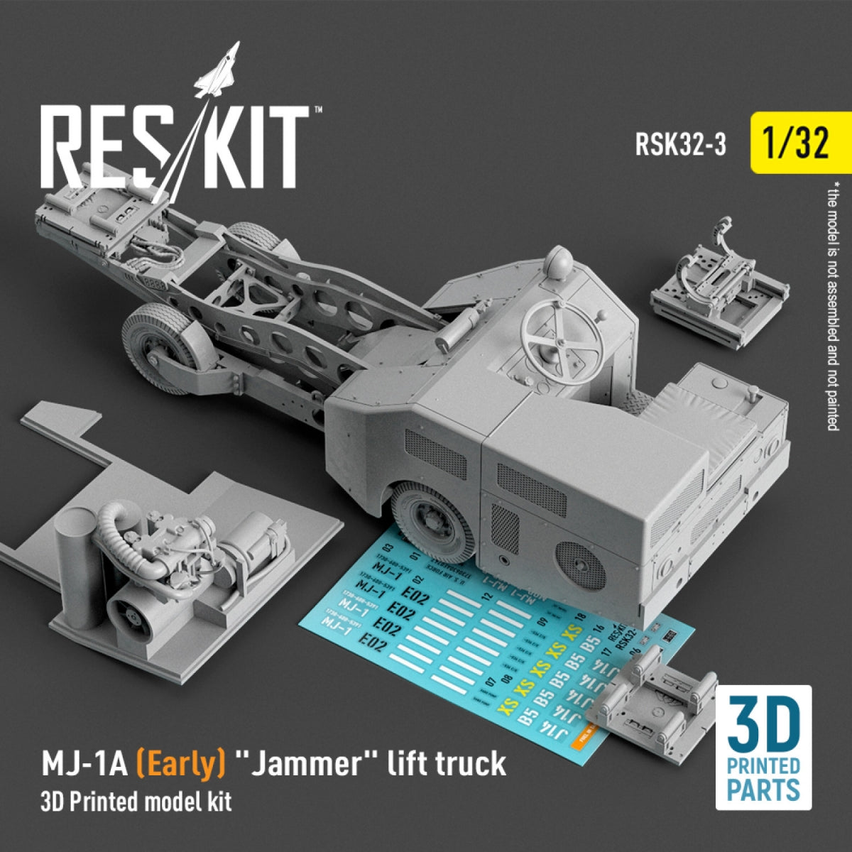 RESKIT RSK32-0003 MJ-1A (Early) "Jammer" lift truck (3D Printed model kit) 1/32