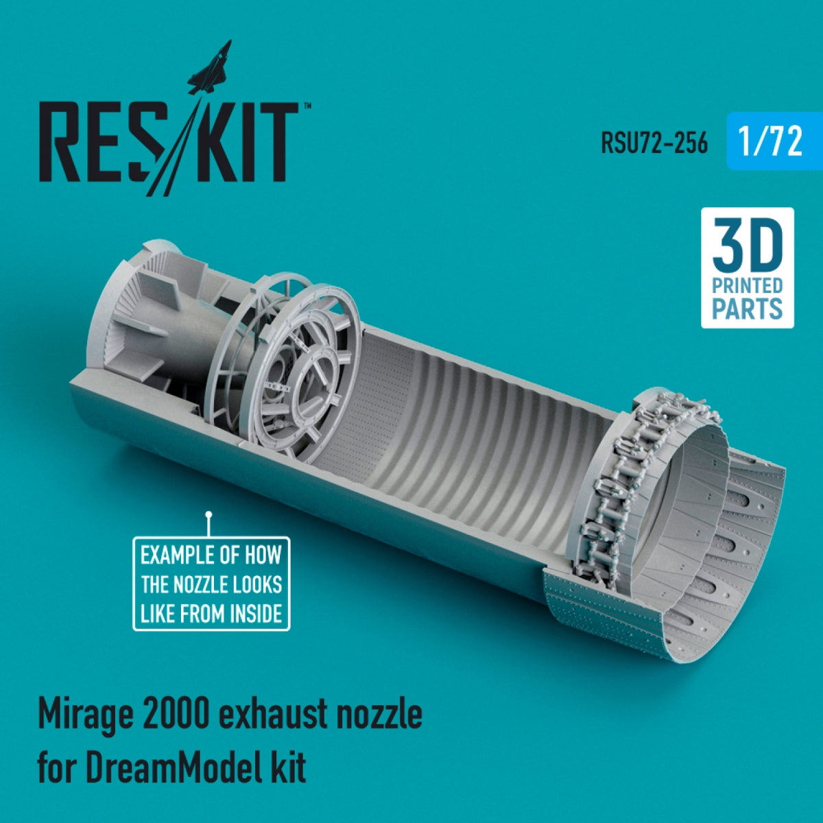 RESKIT RSU72-0256 MIRAGE 2000 EXHAUST NOZZLE FOR DREAMMODEL KIT (3D PRINTED) 1/72 – Bild 2