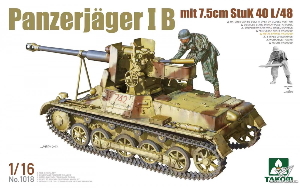 Takom 1018 Panzerjager IB mit 7.5cm StuK 40 L48 1/16