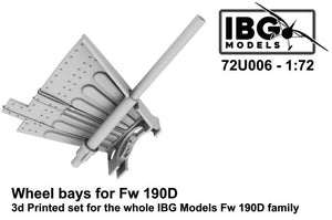 IBG 72U006 Wheel bays for Fw 190D 3D printed set 1/72