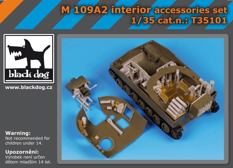 Ensemble d'accessoires intérieurs Black Dog T35101 M 109 A2 1/35