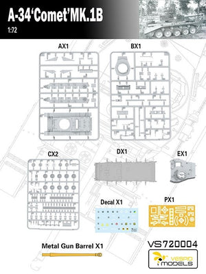 Maquette Vespid Models VS720004 A-34 Comet MK.1B 1/72 – image 4
