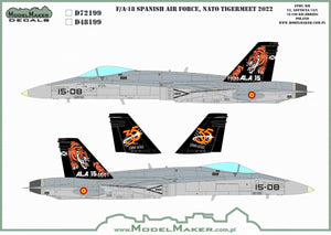 ModelMaker Decals D48199 Spanish F/A-18 NATO Tiger Meet 2022 1/48