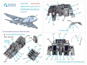 Quinta Studio QDS-48270 EA-6B Prowler (ICAP II) 3D-Printed &amp;amp; colored Interior on decal paper (Kinetic) (Small version) 1/48 – image 2