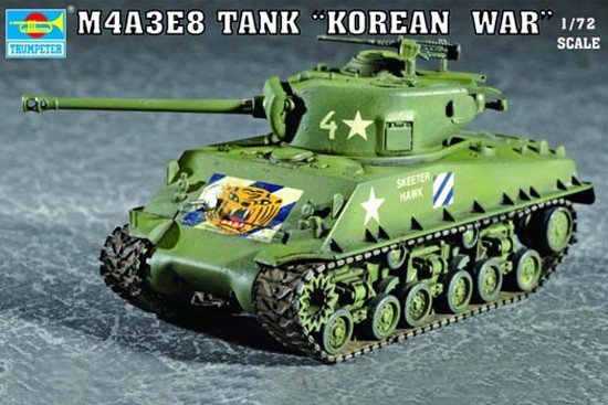 Trumpeter 07229 M4A3E8 TANK (T80 Track) 1/72