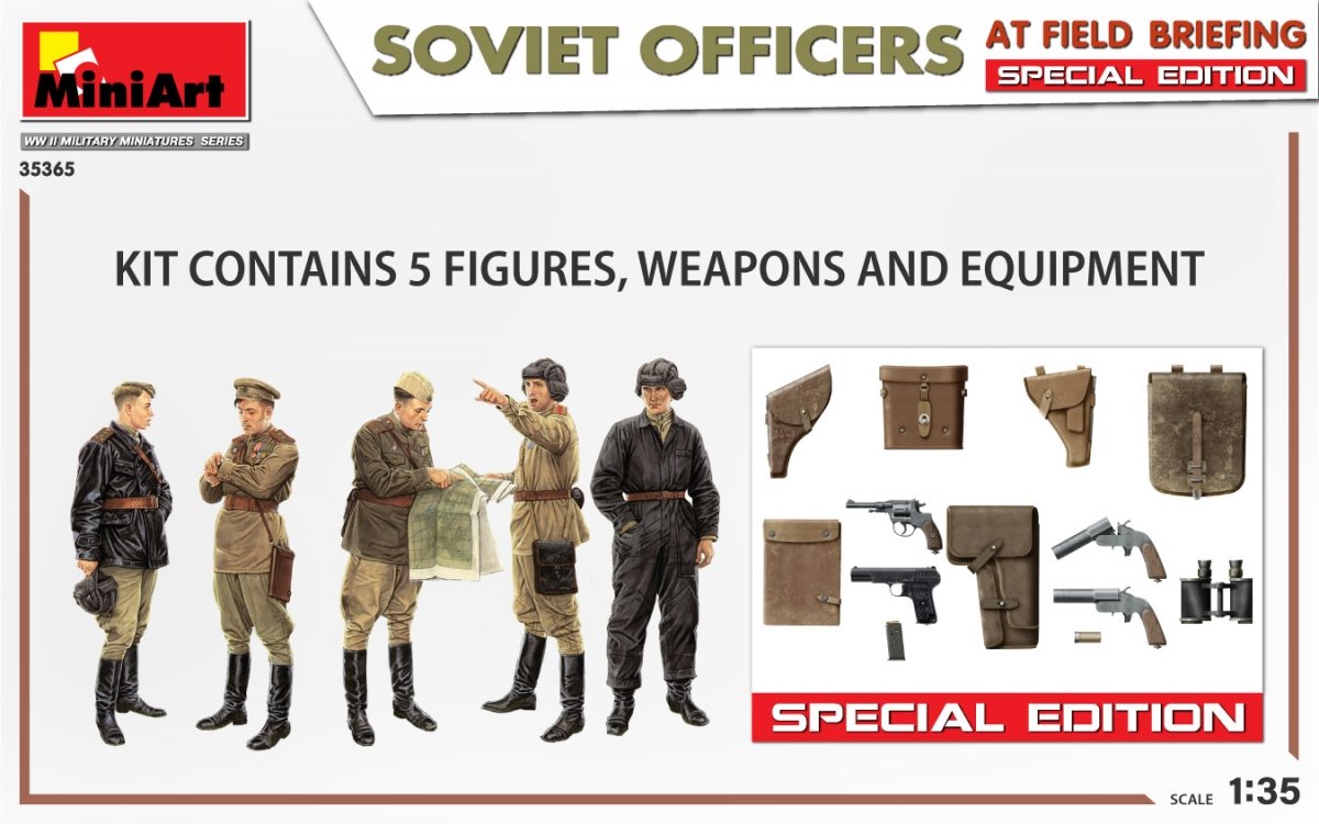 MiniArt 35365 SOVIET OFFICERS AT FIELD BRIEFING. SPECIAL EDITION 1/35 – immagine 2