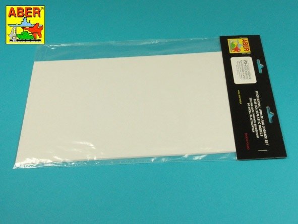 Aber PS-2 White polystyrene plates 195 x 315 x 0.50 mm x 4 pcs.