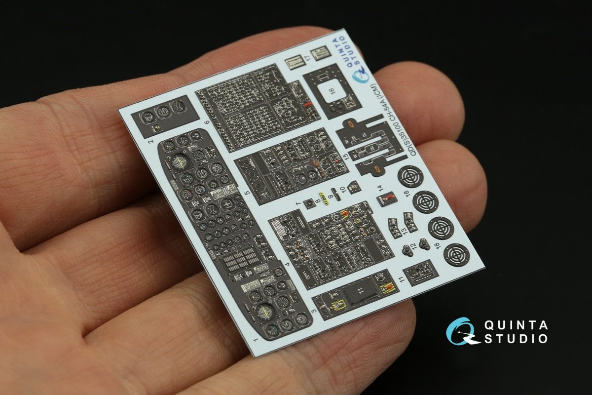 Quinta Studio QD35100 CH-54A 3D-Printed &amp;amp; colored Interior on decal paper (ICM) 1/35 – obrázek 9