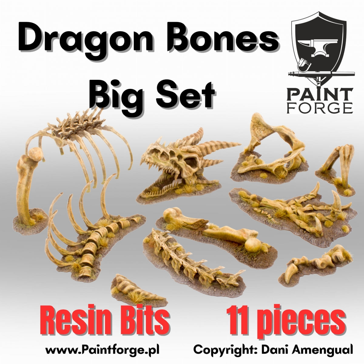 Ensemble complet Paint Forge PFRB5001 Dragon Bones
