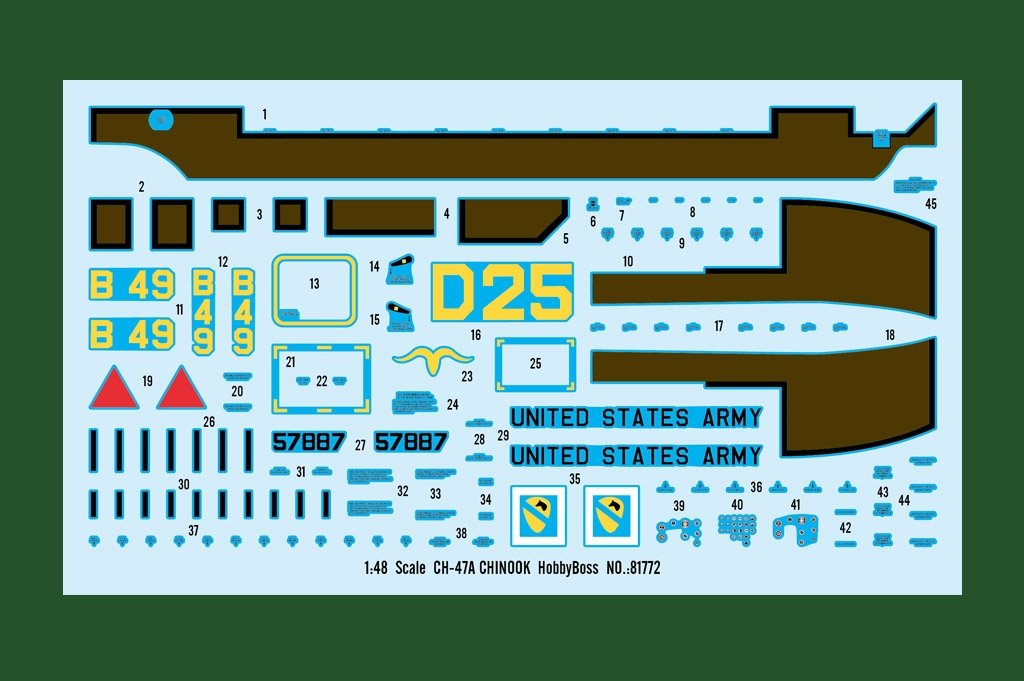 Hobby Boss 81772 CH-47A Chinook 1/48 – imagen 9