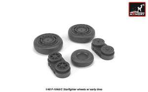 Armory Models AW48317 F-104A/C Starfighter early wheels, w/ optional nose wheels, weighted 1/48 – zdjęcie 3