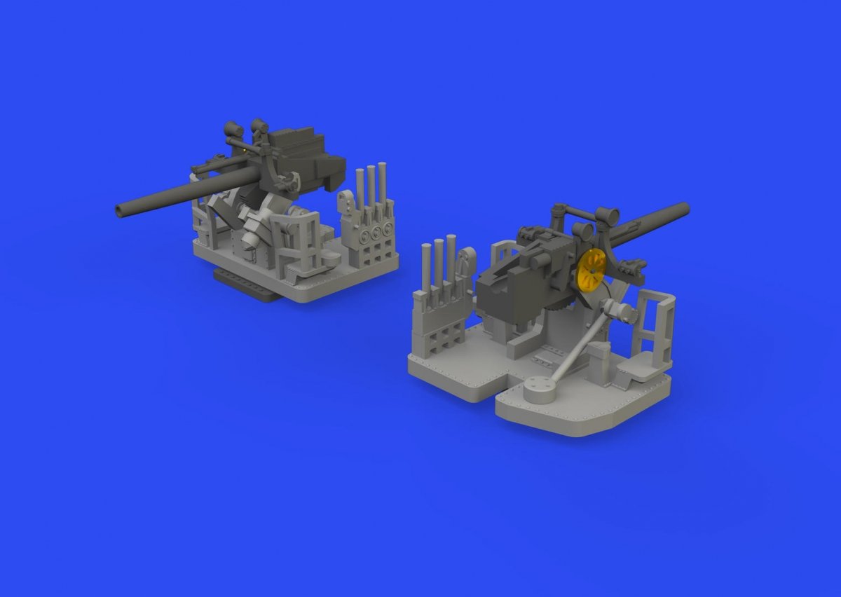 Eduard 653008 5"/25 caliber gun Mk.10 PRINT 1/350