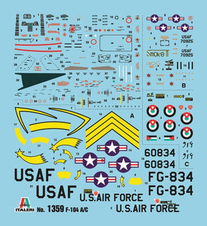 Italeri 1359 F-104 A/C STARFIGHTER 1/72 – obrázek 3