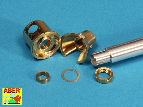 Aber 16L-08 Early muzzle brake for the barrel used on the early version of the Tiger I, King Tiger tank (Porsche turret) / Early muzzle brake used on German 8.8cm barrel Tiger I - early and Tiger II (Porsche turret) 1/16 – image 17