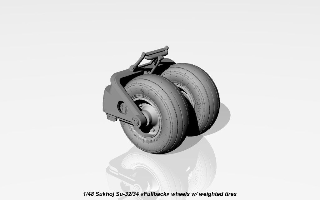 Armory Models AW48025 Sukhoj Su-32FN / Su-34 Fullback wheels w/ weighted tires 1/48 – immagine 8