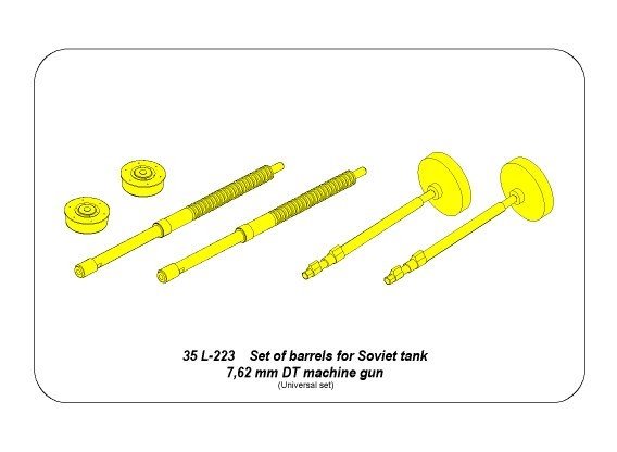 Aber 35L-223 Set of 2 barrels for DT 1/35 radar gun – immagine 2