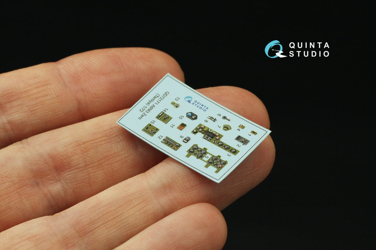 Quinta Studio QD72171 A6M3 Zero 3D-Printed &amp;amp; colored Interior on decal paper (Tamiya) 1/72 – Bild 6