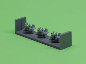 Master SM-350-092 USN 40 mm/56 Bofors twin mount ver.2 / with Mk-51 director - (resin, PE and turned parts) - (6pcs) 1/350 – immagine 5