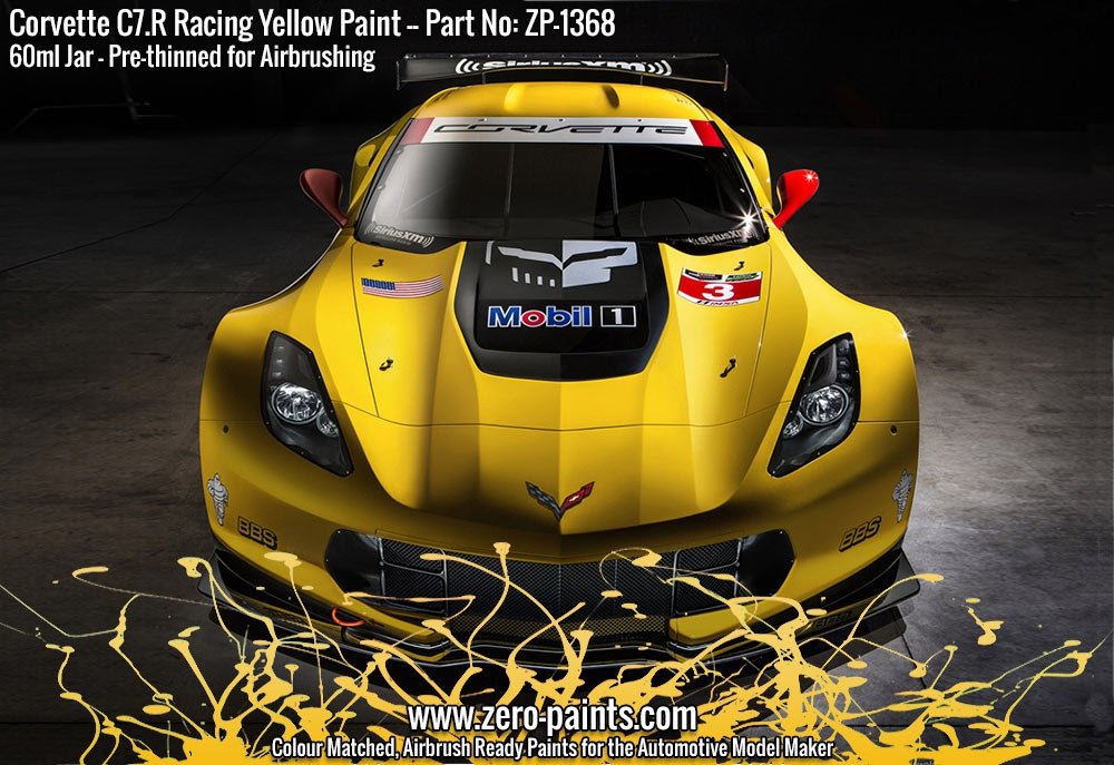 Zero Paints ZP-1368 Corvette C7.R Racing Yellow Paint 60ml – zdjęcie 2