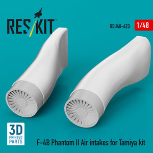 RESKIT RSU48-0623 F-4B Phantom II Air intakes for Tamiya kit (3D Printed) 1/48
