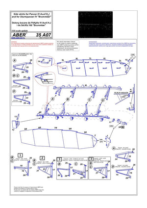 Aber 35A007 Side skirts for PzKpfw IV (HJ), Brummbar (1/35) – image 4