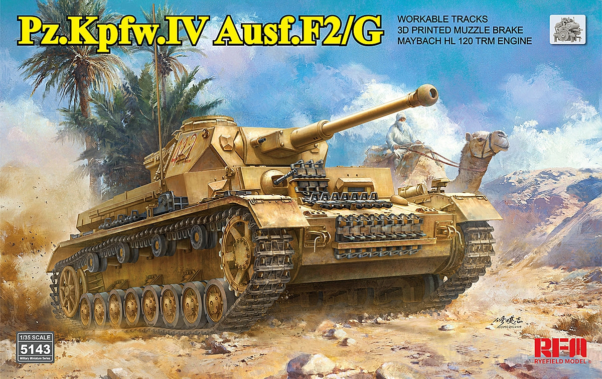 Rye Field Model 5143 Pz.Kpfw.IV Ausf.F2/G w/Engine &amp; workable tracks 1/35