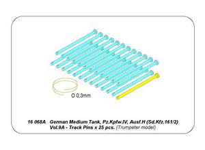 Aber 16068A Panzer IV track link pins x 25 pcs. 1/16 – Bild 9