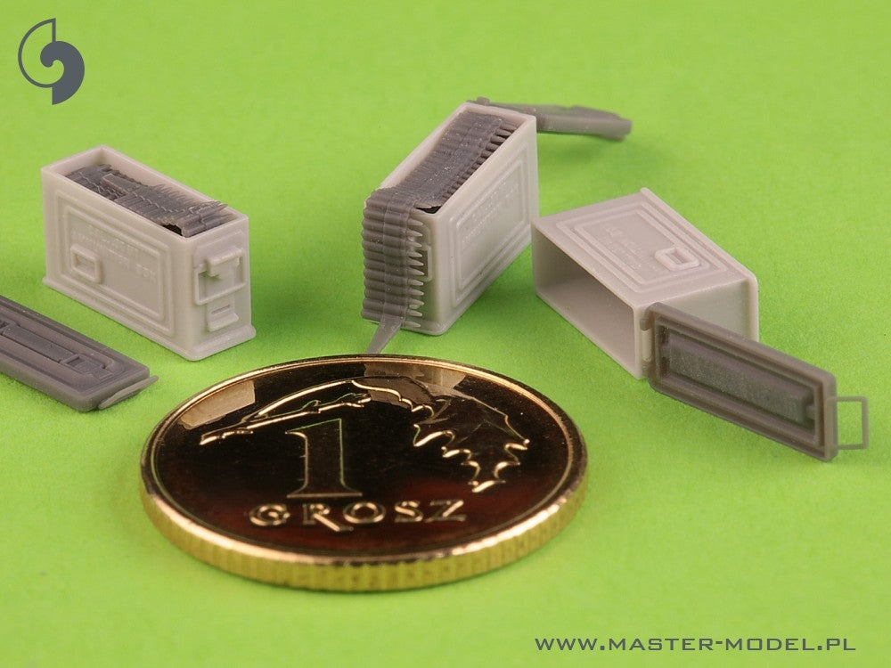 Master GM-35-090 M1 Ammo Boxes for Browning M1919 Rifle .30cal (7.62mm) (6 pcs.) - OPEN 1/35 – image 2