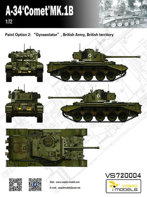 Maquette Vespid Models VS720004 A-34 Comet MK.1B 1/72 – image 6
