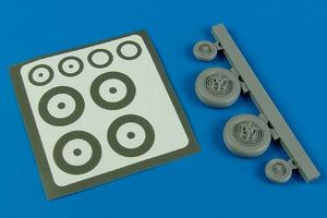 Aires 4589 F-100 Super Saber wheels &amp;amp; paint masks 1/48 Monogram|Trumpeter
