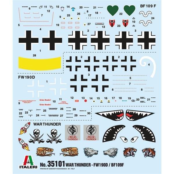 Italeri 35101 WAR THUNDER: BF109/ FW-190 D9 1/72 – Bild 8